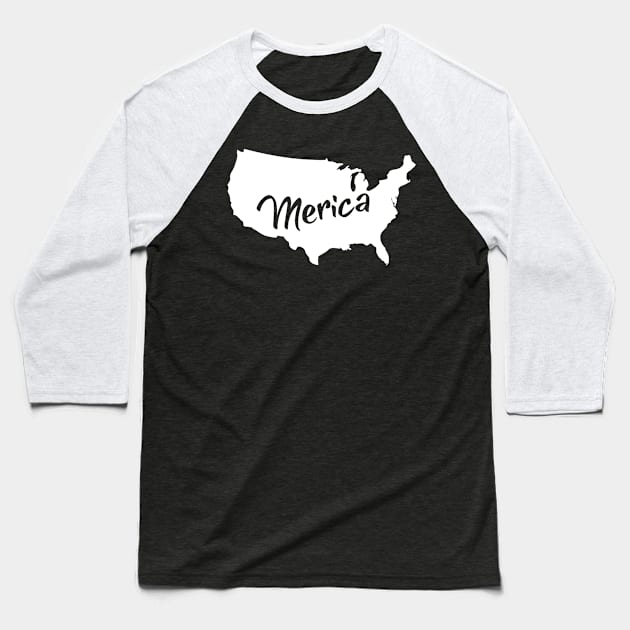 Merica Baseball T-Shirt by WMKDesign